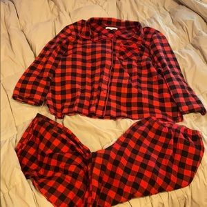 Red Flannel Pajama Set